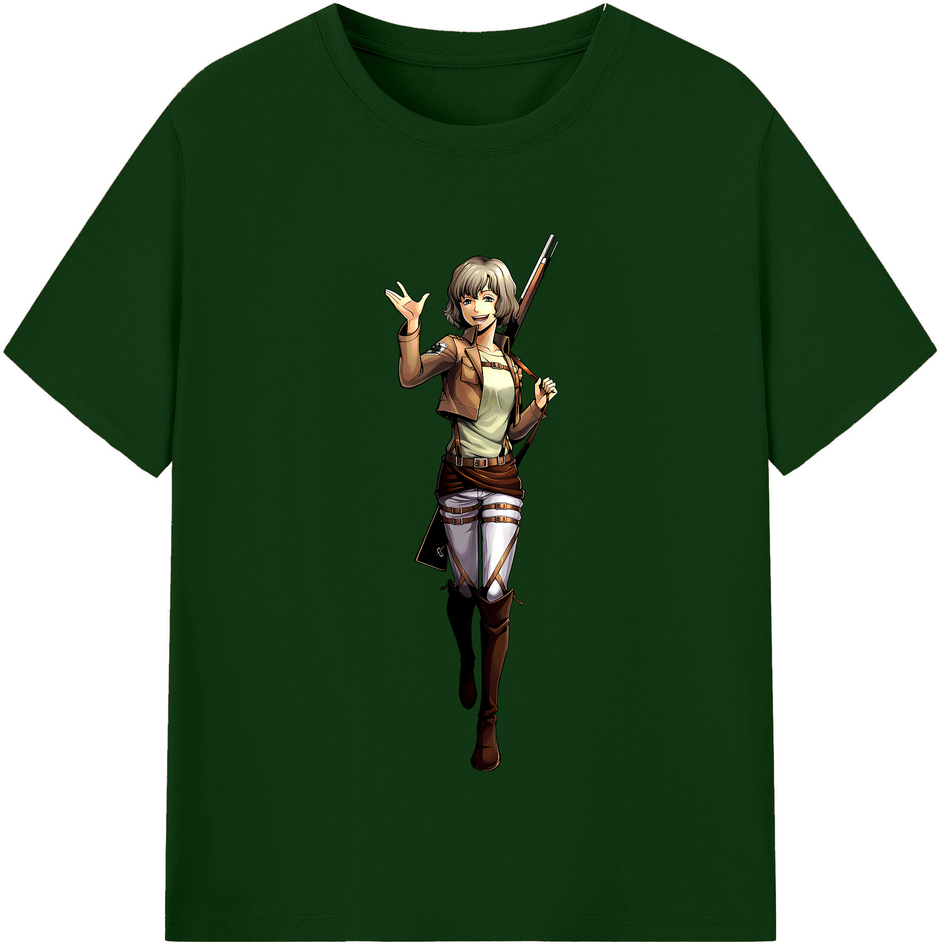（画像用） 進撃の巨人 ヒツチ Attack on Titan Hitch 綿100％半袖Tシャツ（フロントプリント）